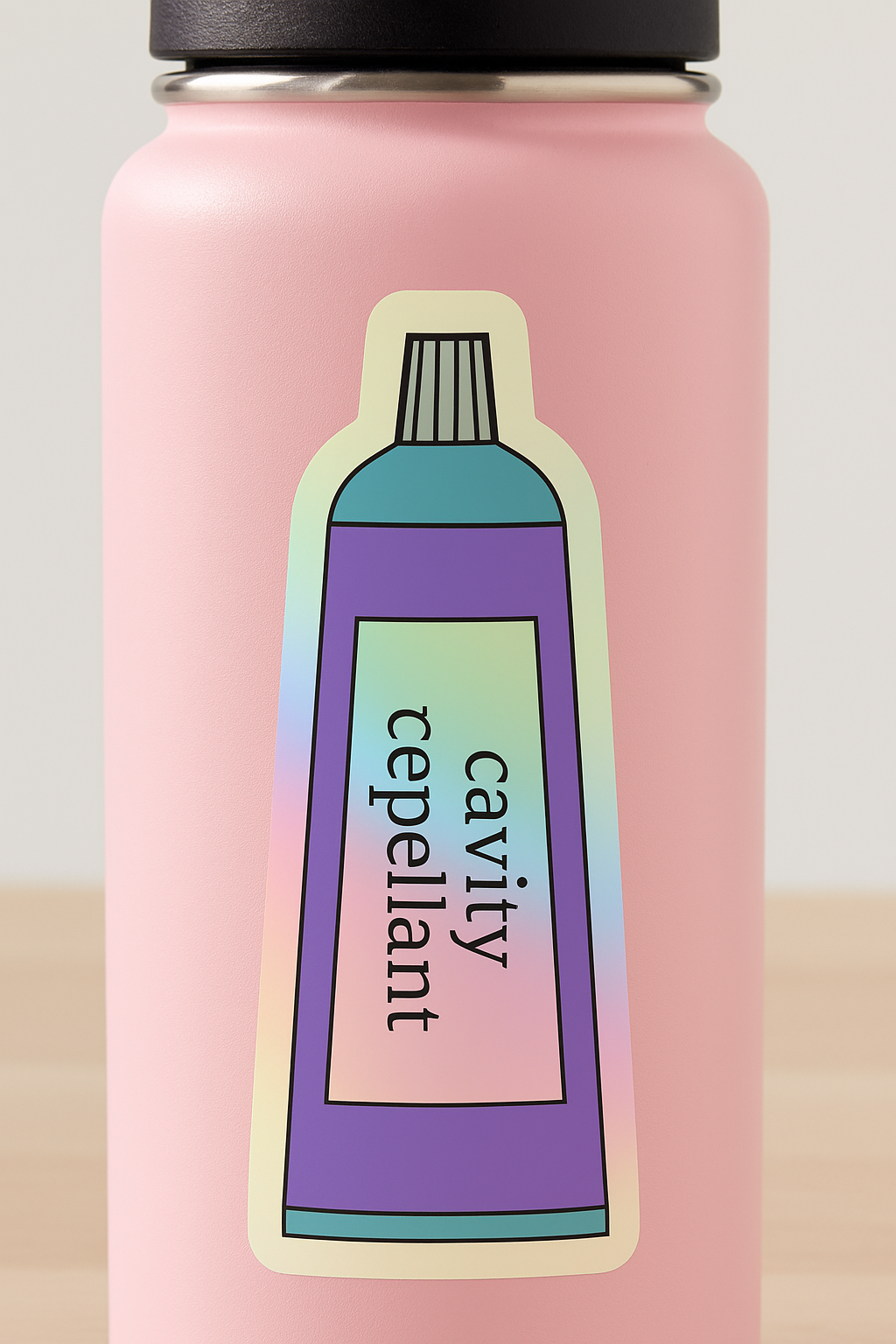 Cavity Repellent Sticker – Holographic Toothpaste Vinyl Decal for Dental Pros & Students