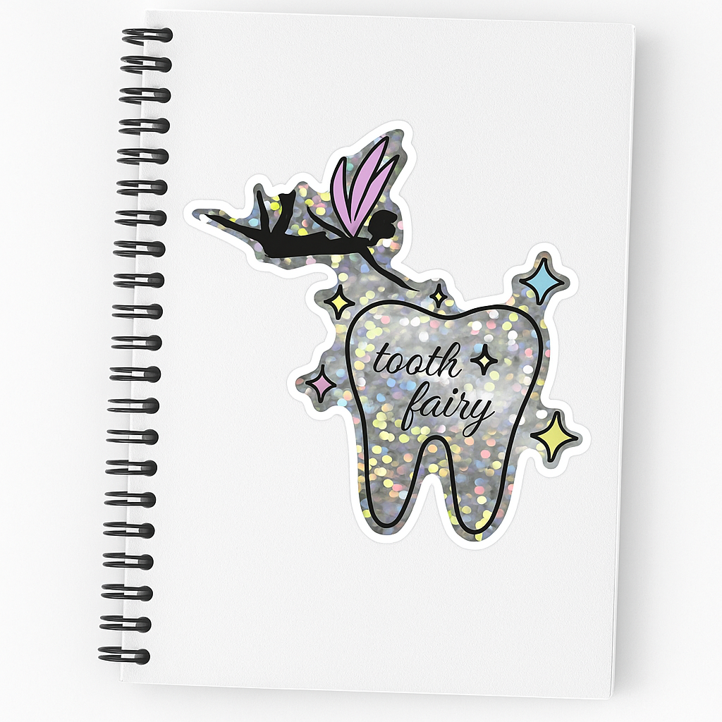 Tooth Fairy Sticker – Holographic Dental Vinyl Decal