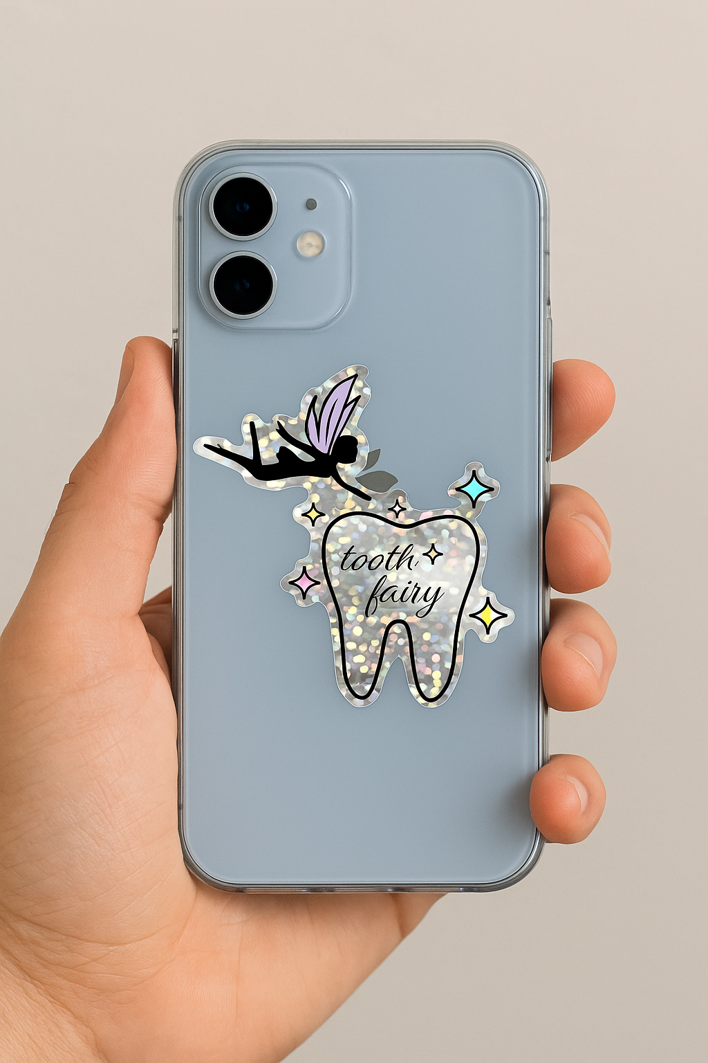 Tooth Fairy Sticker – Holographic Dental Vinyl Decal