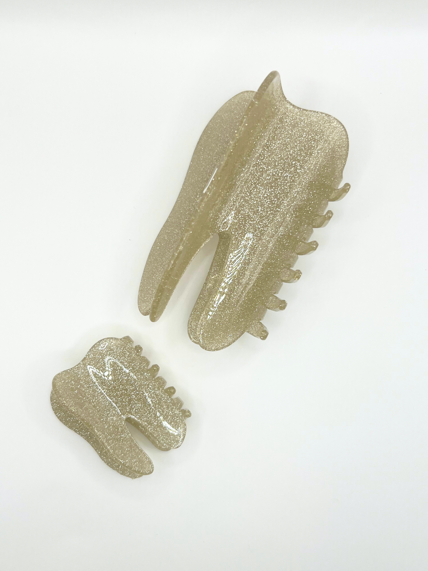 Large & Small Tooth Claw Hair Clip Combo