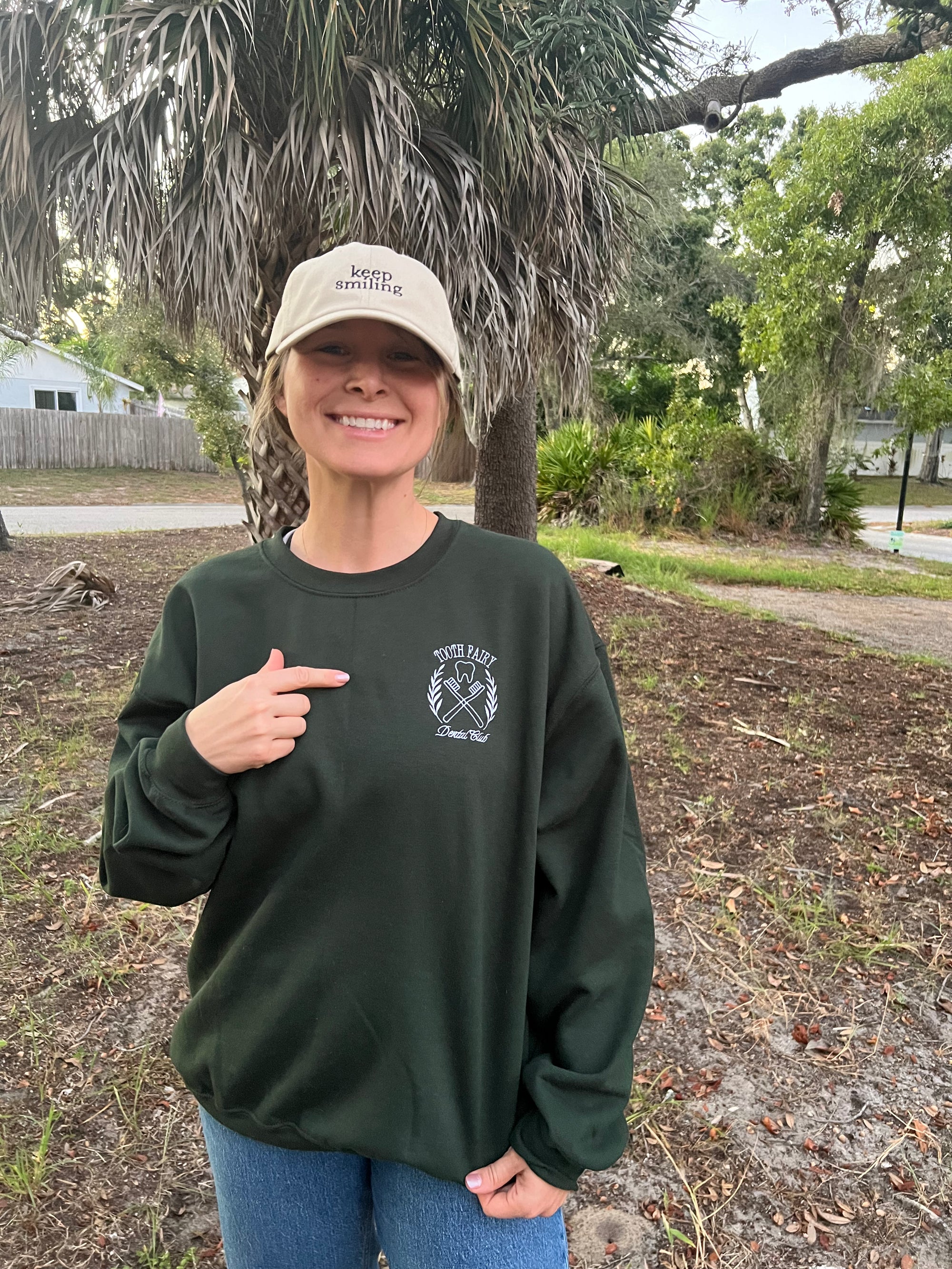 Dental Club Embroidered Crewneck Sweatshirt