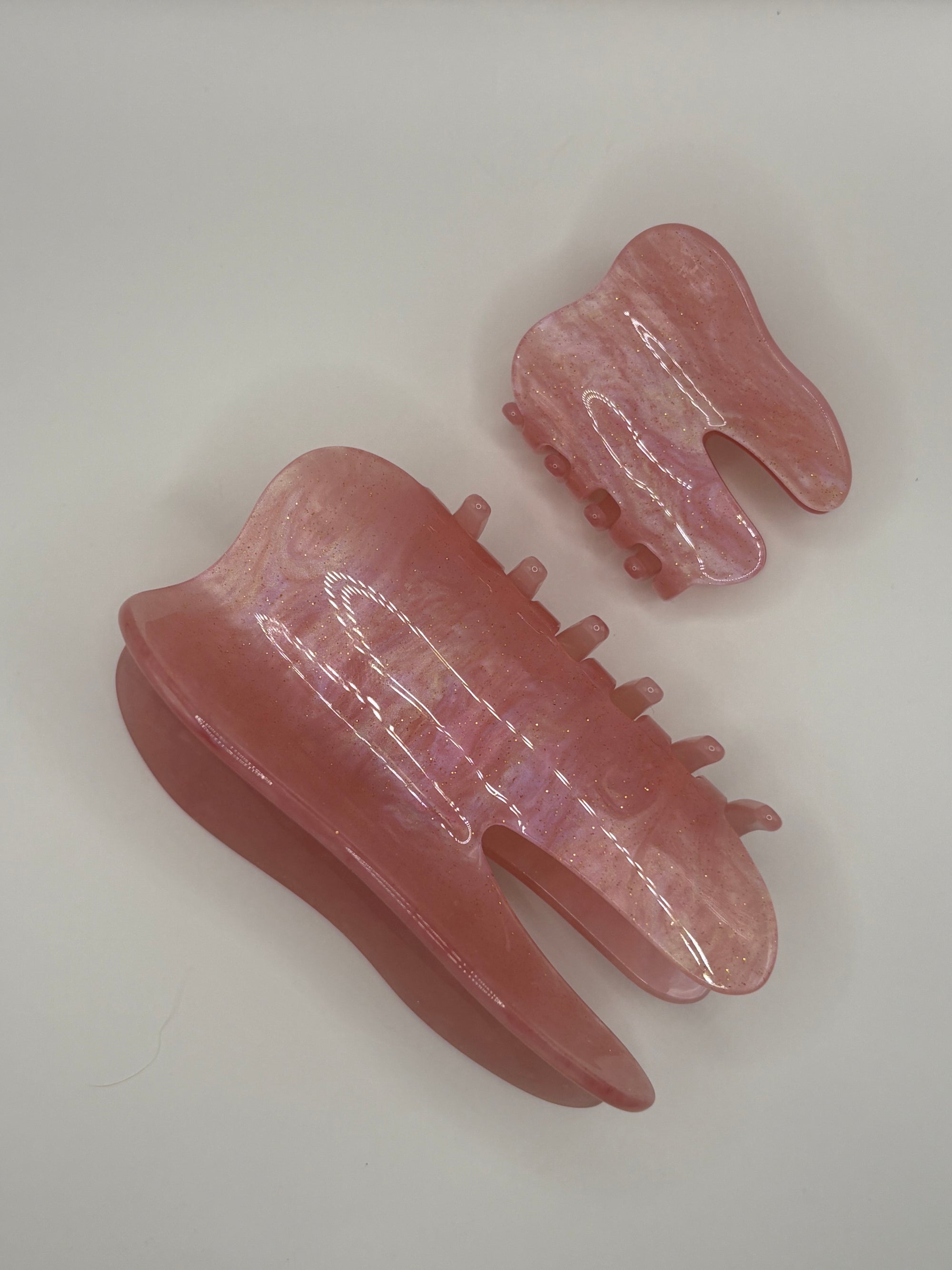 Large & Small Tooth Claw Hair Clip Combo
