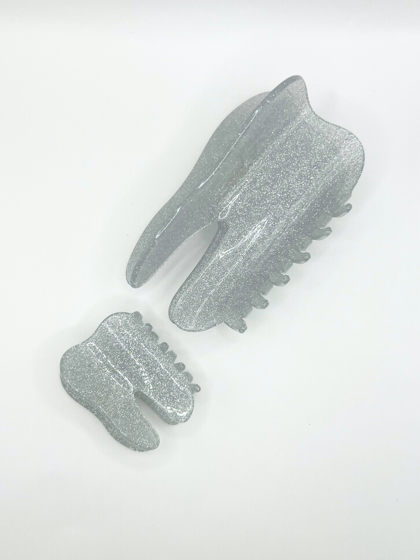 Large & Small Tooth Claw Hair Clip Combo