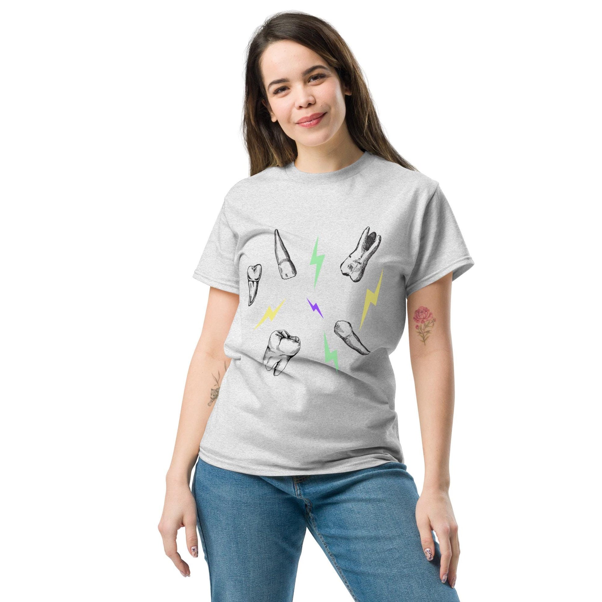 Dental Tshirt- Electric Teeth Cotton Tee