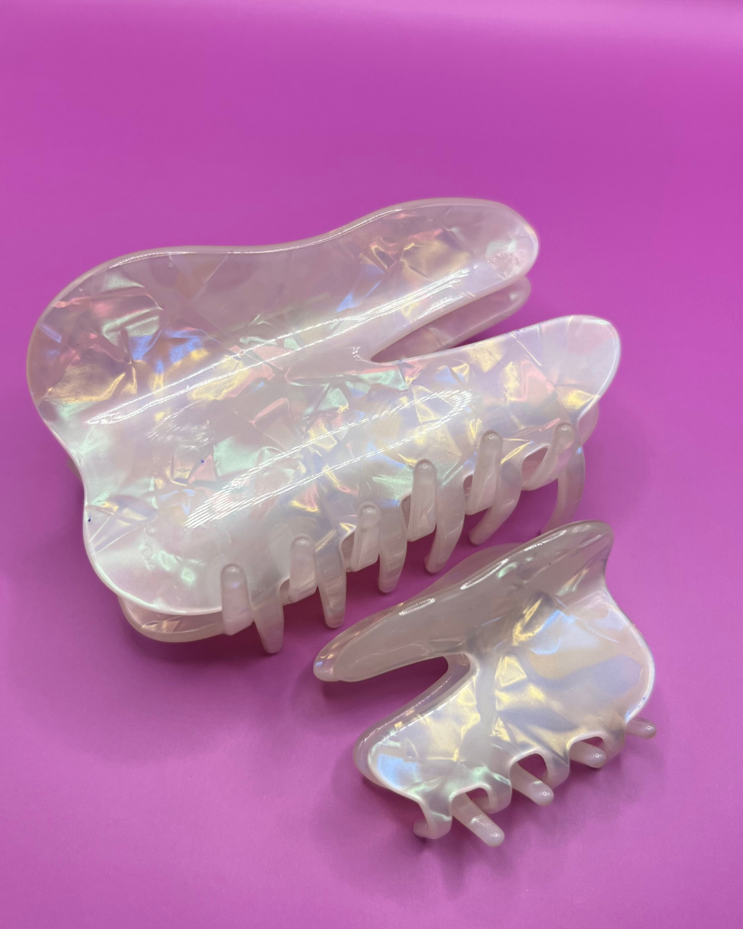 Large & Small Tooth Claw Hair Clip Combo