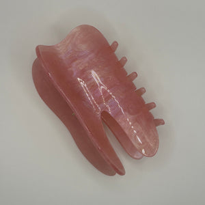 Pearly Pink Tooth Claw Hair Clip Large